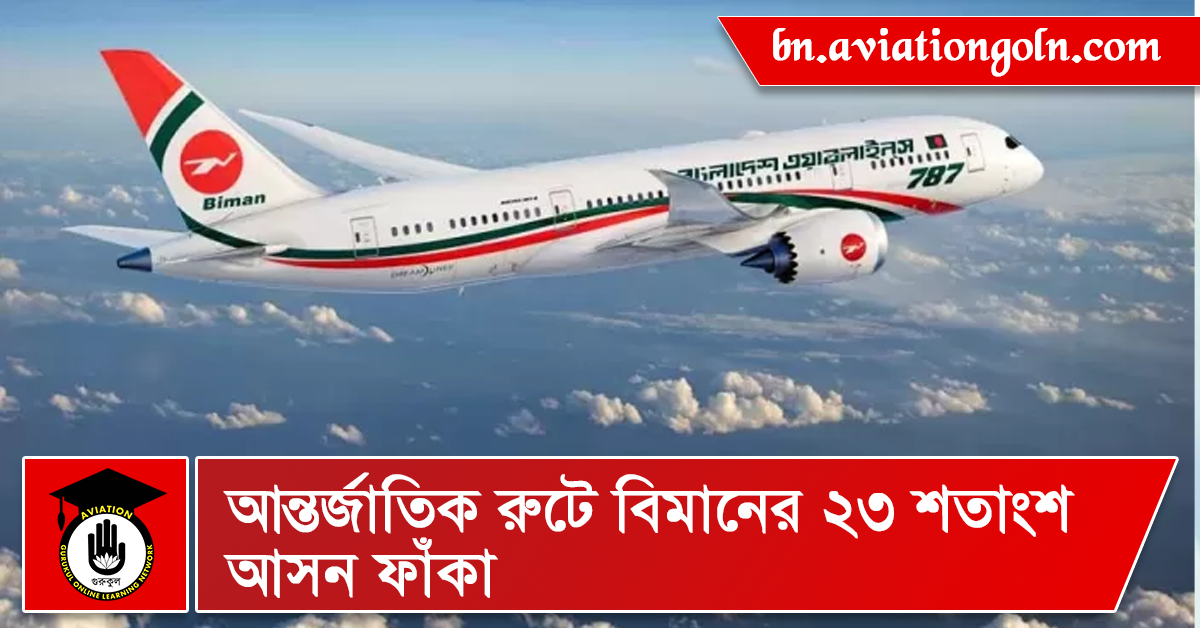আন্তর্জাতিক রুটে বিমানের ২৩ শতাংশ আসন ফাঁকা
